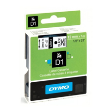 Фото Картридж с лентой D1 для принтеров Dymo, пластик, черный шрифт, 12 мм х 7 м, DYMO45013/S0720530 (DYMO45013-ON)